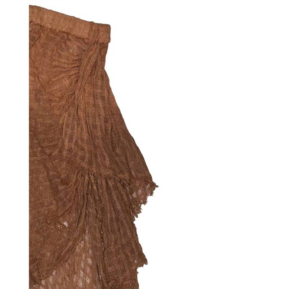 NEW Z&L EUROPE women's crochet long skirt in rust - Picture 2 of 2